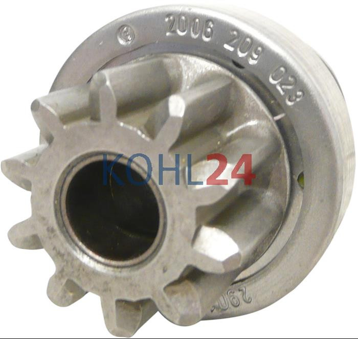 Ritzel für Anlasser der 0001354...-Serie EJD...-Serie Bosch 2006209023 2006209031 2006209185 2006209901 10 Zähne 3 Splines rechts Original Bosch